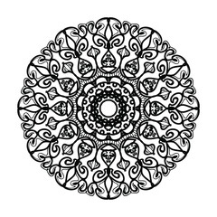 Hand drawn mandala. decoration in ethnic oriental  doodle ornament.