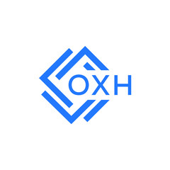 OXH technology letter logo design on white  background. OXH creative initials technology letter logo concept. OXH technology letter design.
