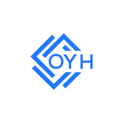 OYH technology letter logo design on white  background. OYH creative initials technology letter logo concept. OYH technology letter design.
