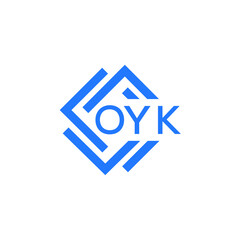 Obraz premium OYK technology letter logo design on white background. OYK creative initials technology letter logo concept. OYK technology letter design. 