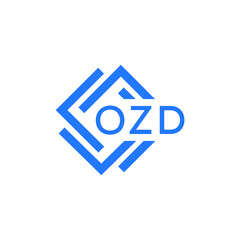Obraz premium OZD technology letter logo design on white background. OZD creative initials technology letter logo concept. OZD technology letter design. 
