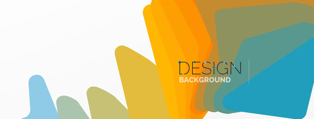 Background, creative geometric shapes composition with gradient effect. Wallpaper for concept of AI technology, blockchain, communication, 5G, science, business and technology