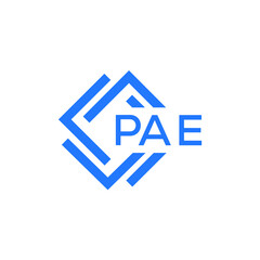 PAE technology letter logo design on white  background. PAE creative initials technology letter logo concept. PAE technology letter design.
