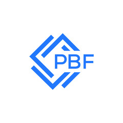 PBF technology letter logo design on white  background. PBF creative initials technology letter logo concept. PBF technology letter design.
