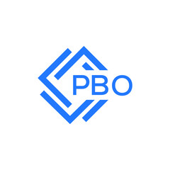 PBO technology letter logo design on white  background. PBO creative initials technology letter logo concept. PBO technology letter design.
