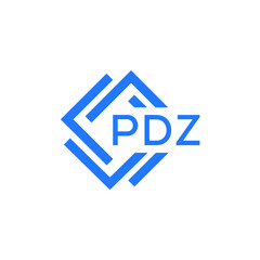 PDZ technology letter logo design on white  background. PDZ creative initials technology letter logo concept. PDZ technology letter design.
