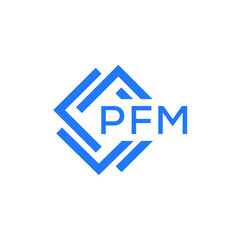 PFM technology letter logo design on white  background. PFM creative initials technology letter logo concept. PFM technology letter design.
