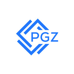 PGZ technology letter logo design on white  background. PGZ creative initials technology letter logo concept. PGZ technology letter design.
