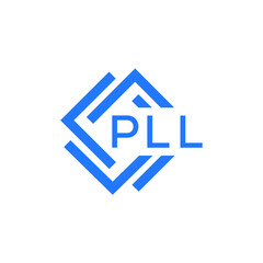 PLL technology letter logo design on white  background. PLL creative initials technology letter logo concept. PLL technology letter design.
