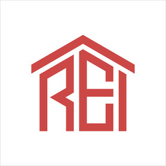 Fototapeta REI Letter Home Logo Design obraz