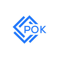 POK technology letter logo design on white  background. POK creative initials technology letter logo concept. POK technology letter design.