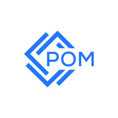 POM technology letter logo design on white  background. POM creative initials technology letter logo concept. POM technology letter design.