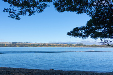 View across Dock Bay on Lake Te Anau