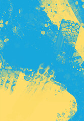 Fototapeta na wymiar Abstract Blue Yellow paint Background. Vector illustration design