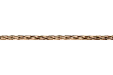 Yellow rope isolated on white background. 3D render, 3D illustration