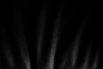 Abstract Wrinkled Black Leather Background With Light Effect.