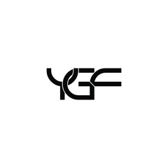 ygf letter original monogram logo design