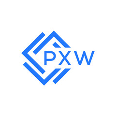 PXW technology letter logo design on white  background. PXW creative initials technology letter logo concept. PXW technology letter design.