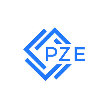 PZE technology letter logo design on white  background. PZE creative initials technology letter logo concept. PZE technology letter design.