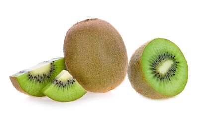  kiwi fruit isolated on white background