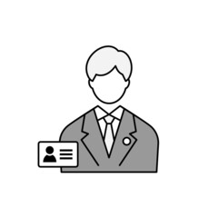 Fototapeta na wymiar Identification card and businessman icon