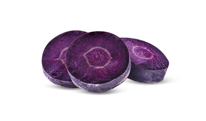purple carrot on white background