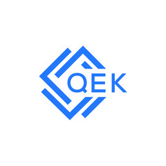 QEK technology letter logo design on white  background. QEK creative initials technology letter logo concept. QEK technology letter design.