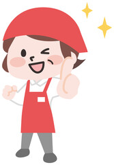 スーパーの店員さん（シニア女性）