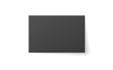Black close Box slider, mockup, top view, on white background vector realistic illustration.
