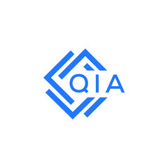 Obraz premium QIA technology letter logo design on white background. QIA creative initials technology letter logo concept. QIA technology letter design.