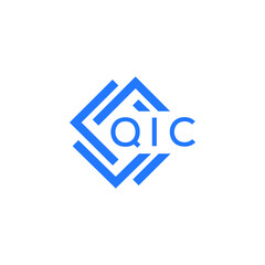Obraz premium QIC technology letter logo design on white background. QIC creative initials technology letter logo concept. QIC technology letter design.