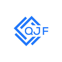 QJF technology letter logo design on white  background. QJF creative initials technology letter logo concept. QJF technology letter design.