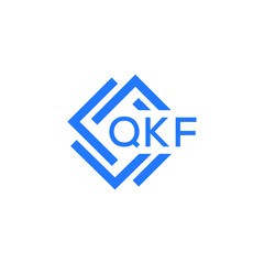 Obraz premium QKF technology letter logo design on white background. QKF creative initials technology letter logo concept. QKF technology letter design.