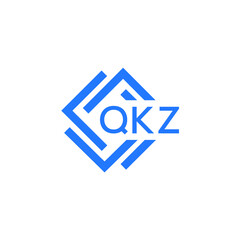 QKZ technology letter logo design on white  background. QKZ creative initials technology letter logo concept. QKZ technology letter design.