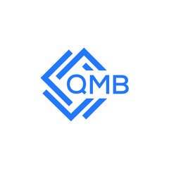 QMB technology letter logo design on white  background. QMB creative initials technology letter logo concept. QMB technology letter design.