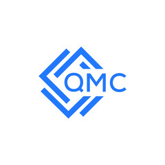 QMC technology letter logo design on white  background. QMC creative initials technology letter logo concept. QMC technology letter design.