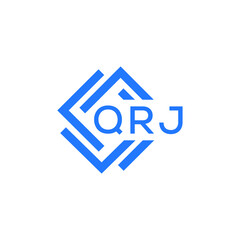 QRJ technology letter logo design on white  background. QRJ creative initials technology letter logo concept. QRJ technology letter design.