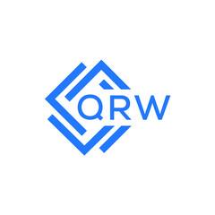 QRW technology letter logo design on white  background. QRW creative initials technology letter logo concept. QRW technology letter design.