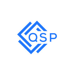 QSP technology letter logo design on white  background. QSP creative initials technology letter logo concept. QSP technology letter design.