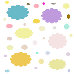 seamless pattern with flowers.pastel color on background