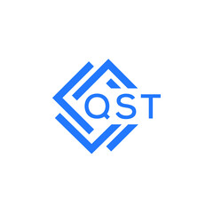 QST technology letter logo design on white  background. QST creative initials technology letter logo concept. QST technology letter design.