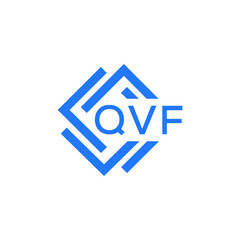 QVF technology letter logo design on white  background. QVF creative initials technology letter logo concept. QVF technology letter design.