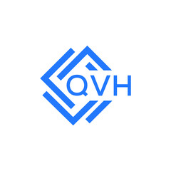 QVH technology letter logo design on white  background. QVH creative initials technology letter logo concept. QVH technology letter design.
