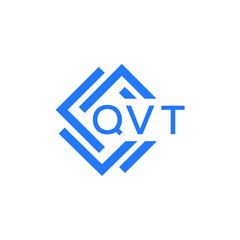 QVT technology letter logo design on white  background. QVT creative initials technology letter logo concept. QVT technology letter design.