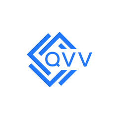 QVV technology letter logo design on white  background. QVV creative initials technology letter logo concept. QVV technology letter design.