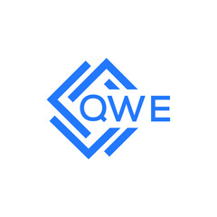 QWE technology letter logo design on white  background. QWE creative initials technology letter logo concept. QWE technology letter design.
