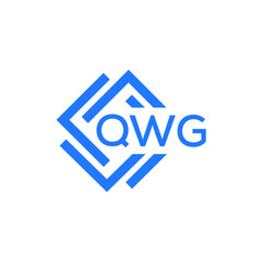 QWG technology letter logo design on white  background. QWG creative initials technology letter logo concept. QWG technology letter design.