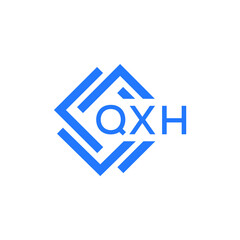 QXH technology letter logo design on white  background. QXH creative initials technology letter logo concept. QXH technology letter design.