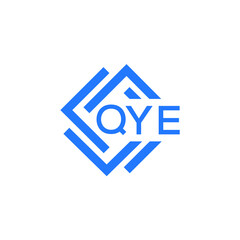 QYE technology letter logo design on white  background. QYE creative initials technology letter logo concept. QYE technology letter design.