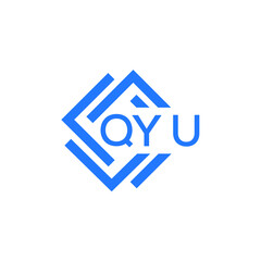 QYU technology letter logo design on white  background. QYU creative initials technology letter logo concept. QYU technology letter design.
